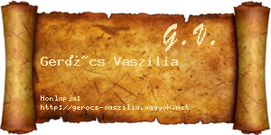 Gerócs Vaszilia névjegykártya