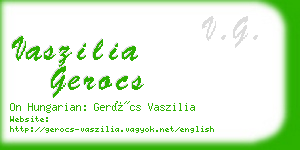 vaszilia gerocs business card